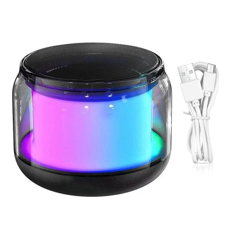 Spectrum Pulse Portable RGB Bluetooth Speaker – Mini Wireless LED Glow Speaker, MicroSD, AUX