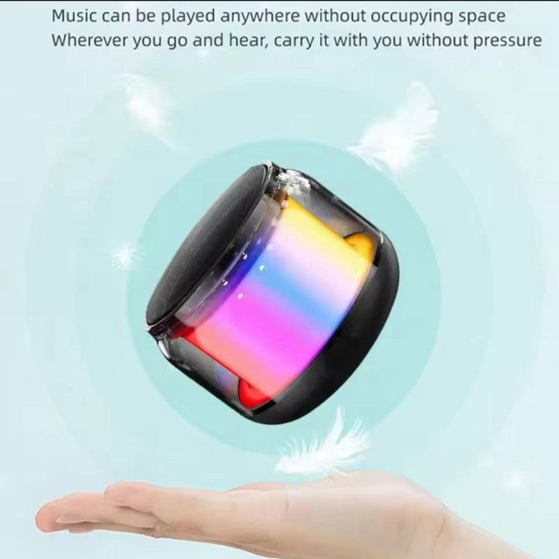 Spectrum Pulse Portable RGB Bluetooth Speaker – Mini Wireless LED Glow Speaker, MicroSD, AUX