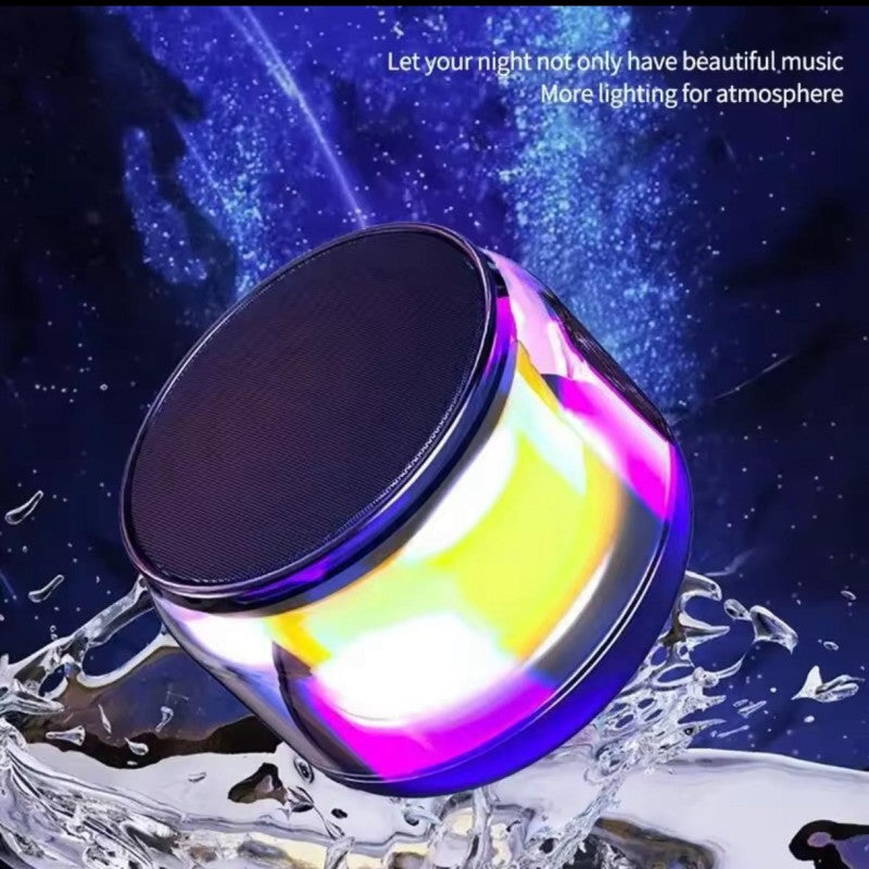 Spectrum Pulse Portable RGB Bluetooth Speaker – Mini Wireless LED Glow Speaker, MicroSD, AUX