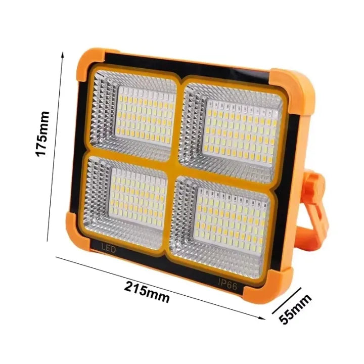 Eco-Bright Portable Solar Flood Light – Outdoor Emergency Lamp with Built-in Power Bank