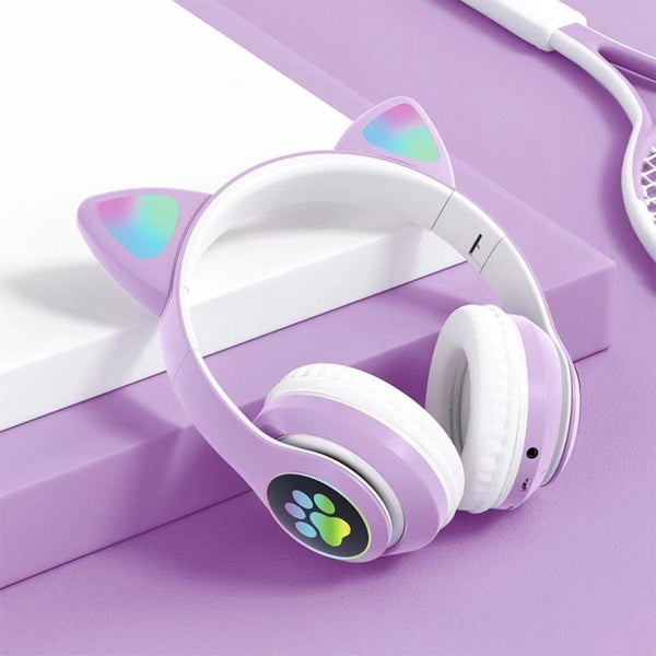 RGB Cat Ear Wireless Headphones – Color Changing LED Lights, Bluetooth, Over-Ear (Copy)