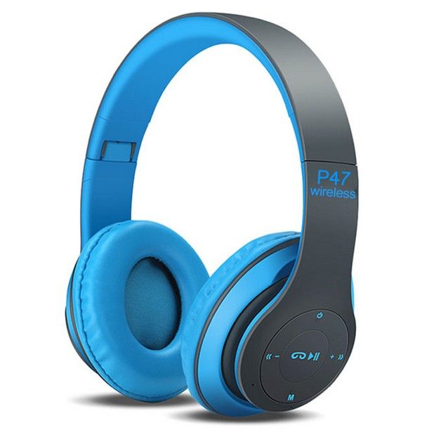 P47 Wireless Bluetooth Headphones 5.0+EDR – HD Sound, Deep Bass, FM & SD Card